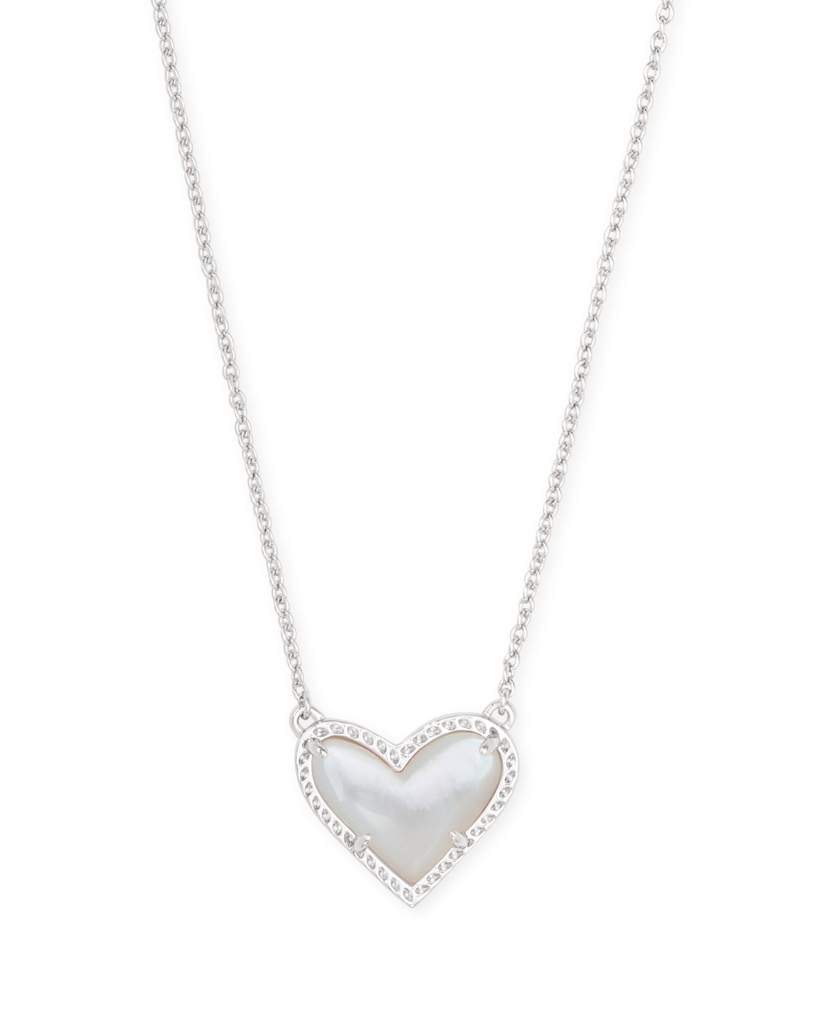 KENDRA SCOTT ARI HEART COLLECTION RHODIUM PLATED BRASS FASHION 15