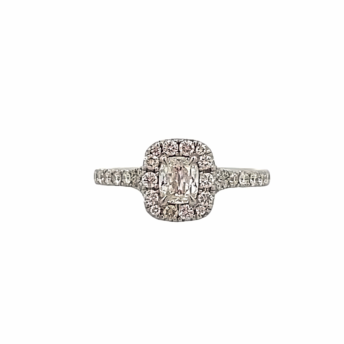 Cushion Halo Engagement Ring