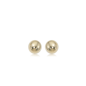 14 KARAT YELLOW 5MM GOLD BALL EARRINGS