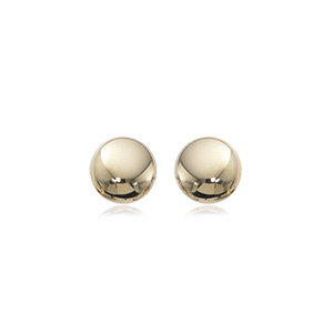 14 KARAT YELLOW GOLD 5MM BUTTON EARRINGS