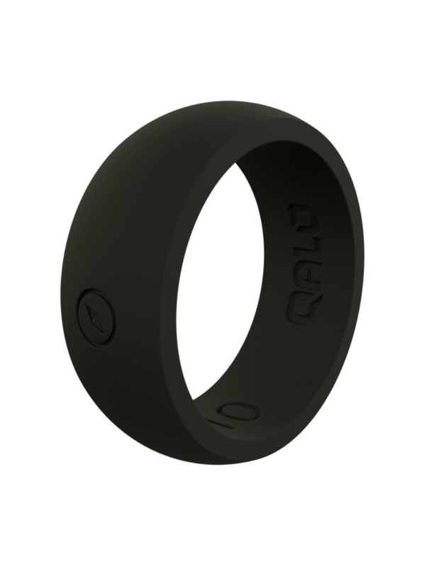 QALO SIZE 9 MENS CLASSIC BLACK SILICONE OUTDOOR RING