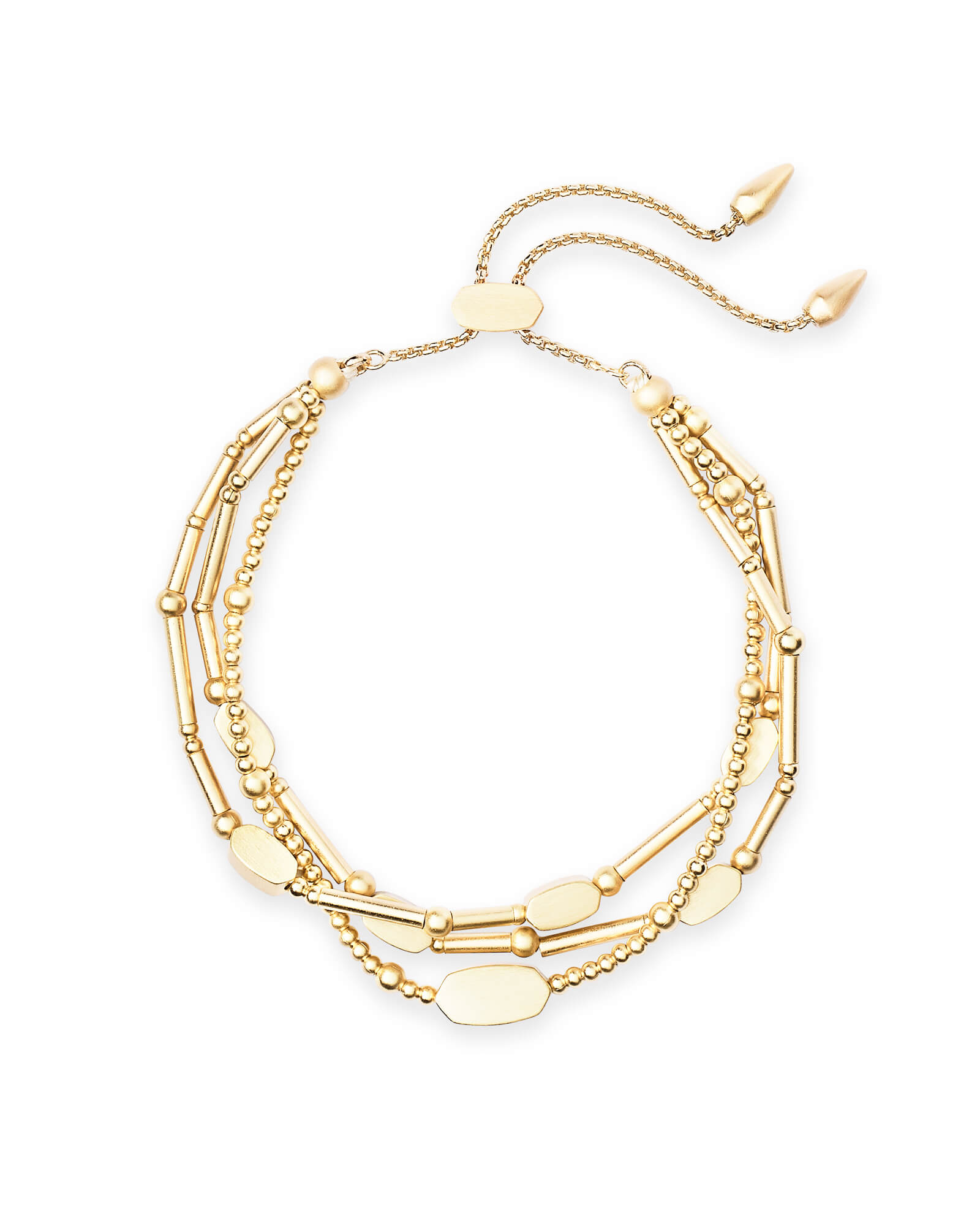 KENDRA SCOTT CHANTAL COLLECTION 14 KARAT YELLOW GOLD PLATED BRASS 3 STRAND FASHION BRACELET