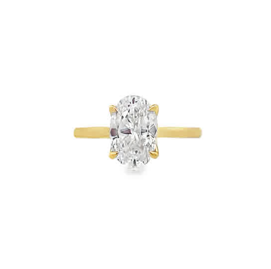 18K YELLOW GOLD SOLITAIRE REMOUNT SIZE 6.5   (3.92 GRAMS)