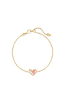 KENDRA SCOTT GOLD PLATED ARI HEART COLLECTION BRACELET WITH DICHROIC GLASS