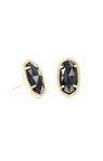 KENDRA SCOTT GOLD PLATED ELLIE COLLECTION EARRINGS WITH BLACK