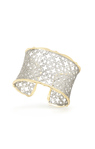 KENDRA SCOTT CANDICE COLLECTION GOLD PLATED AND RHODIUM PLATED CUFF BRACELET WITH FILIGREE MIX