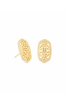 KENDRA SCOTT GOLD PLATED ELLIE EARRINGS WITH FILIGREE