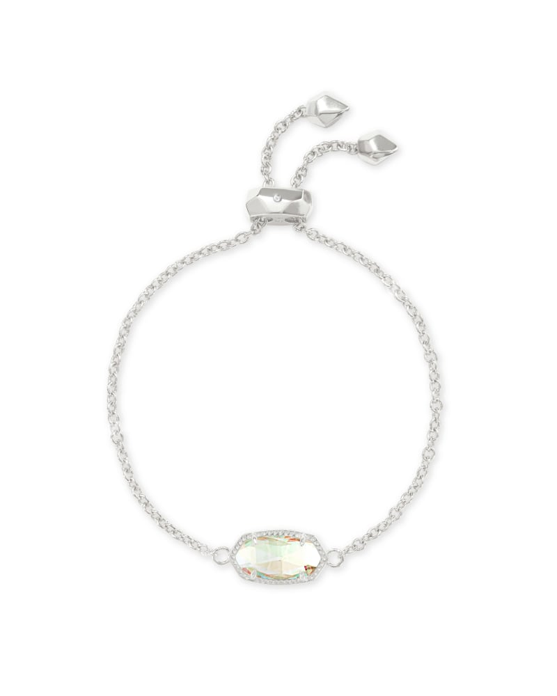 KENDRA SCOTT ELAINA COLLECTION RHODIUM PLATED BRASS FASHION BRACELET WITH DICHROIC GLASS