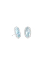 KENDRA SCOTT ELLIE COLLECTION RHODIUM PLATED EARRINGS WITH LIGH BLUE ILLUSION