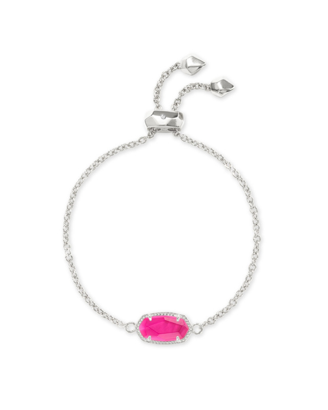 KENDRA SCOTT ELAINA COLLECTION RHODIUM PLATED BRASS FASHION BRACELET WITH AZALEA ILLUSION