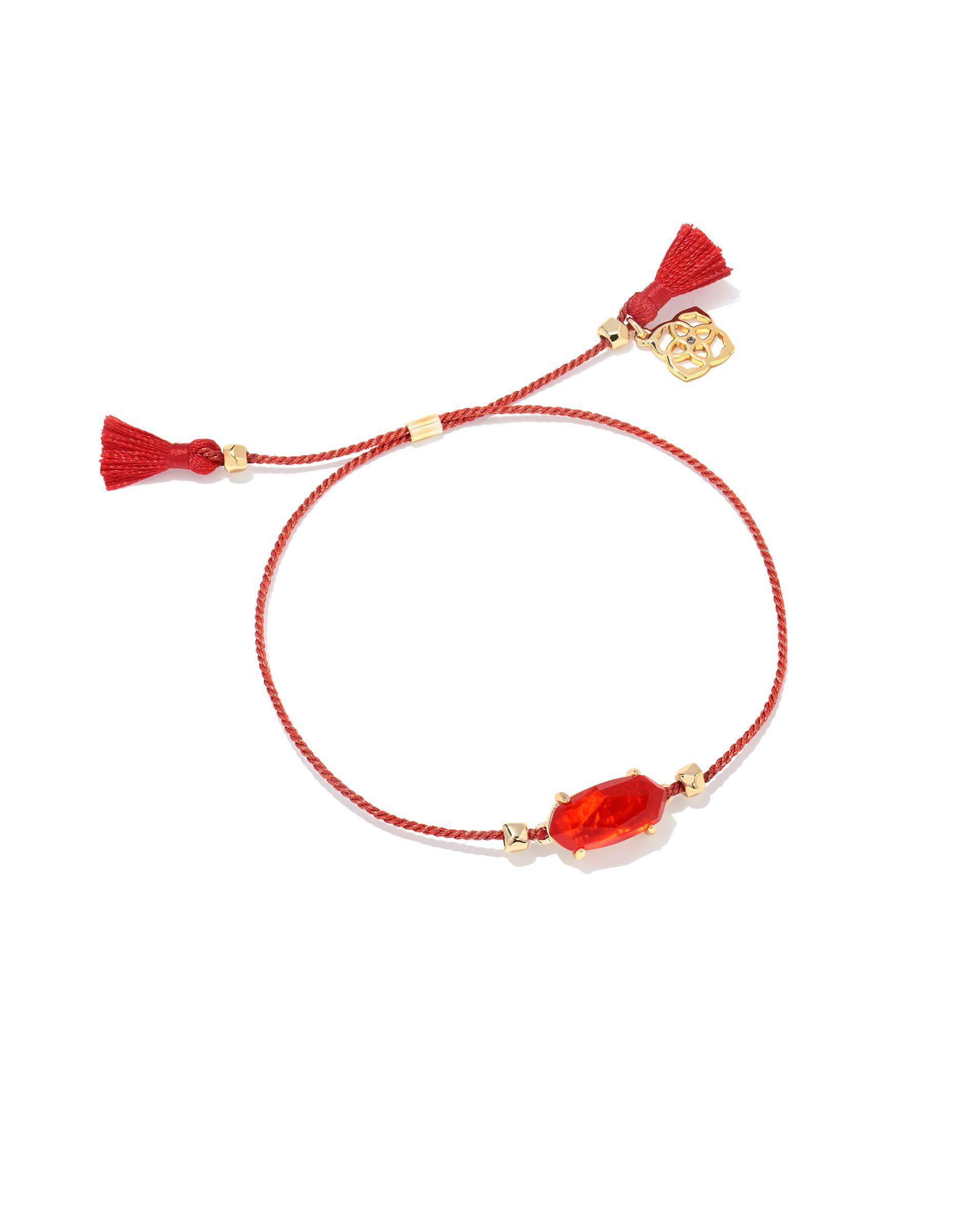 KENDRA SCOTT GOLD PLATED EVERLYNE FRIENDSHIP BRACELET WITH RED ILLUSION