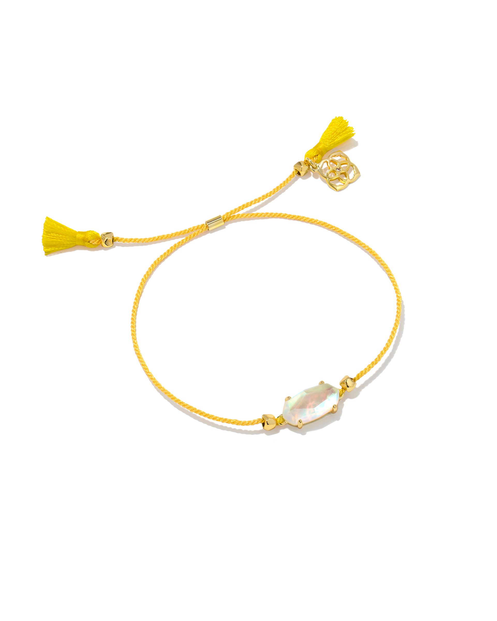 KENDRA SCOTT GOLD PLATED EVERLYNE FRIENDSHIP BRACELET WITH DICHROIC GLASS