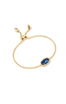 KENDRA SCOTT GOLD PLATED ELAINA COLLECTION BRACELET WITH NAVY ABALONE