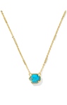 KENDRA SCOTT GOLD PLATED MABEL COLLECTION NECKLACE WITH BRONZE VEINED TURQUOISE