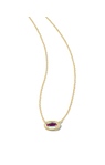 KENDRA SCOTT GOLD PLATED GRAYSON COLLECTION NECKLACE WITH DICHROIC GLASS STONE