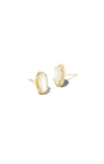 KENDRA SCOTT GOLD PLATED GRAYSON EARRINGS WITH IVORY MOTHER OF PEARL