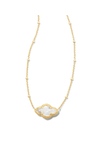 KENDRA SCOTT GOLD PLATED ABBIE NECKLACE WITH IVORY MOTHER OF PEARL