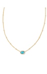 KENDRA SCOTT GOLD PLATED MINI ELISA COLLECTION NECKLACE WITH TURQUOISE