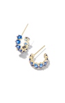 KENDRA SCOTT CAILIN COLLECTION HUGGIE EARRINGS WITH BLUE CRYTALS