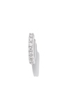 KENDRA SCOTT RHODIUM PLATED SINGLE HUGGIE EARRING WITH WHITE CRYSTALS