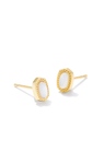 KENDRA SCOTT MINI ELLIE GOLD PLATED EARRINGS WITH IVORY MOTHER OF PEARL