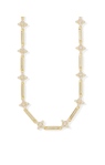 KENDRA SCOTT GOLD PLATED HOLLAND STRAND NECKLACE WITH WHITE CRYSTALS 18