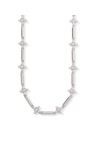 KENDRA SCOTT RHODIUM PLATED HOLLAND STRAND NECKLACE WITH WHITE CRYSTALS 18