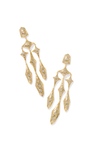 KENDRA SCOTT GOLD PLATED HOLLAND STATEMENT EARRINGS WITH WHITE CRYSTALS