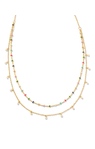 KENDRA SCOTT GOLD PLATED EVE COLLECTION MULTI STRAND NECKLACE WITH MULTI MIX PEARLS AND ENAMEL