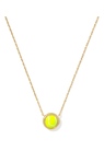 KENDRA SCOTT GOLD PLATED TENNIS BALL NECKLACE WITH CHARTREUSE MAGNESITE