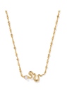 KENDRA SCOTT GOLD PLATED LYLE SNAKE NECKLACE WITH WHITE PEARL