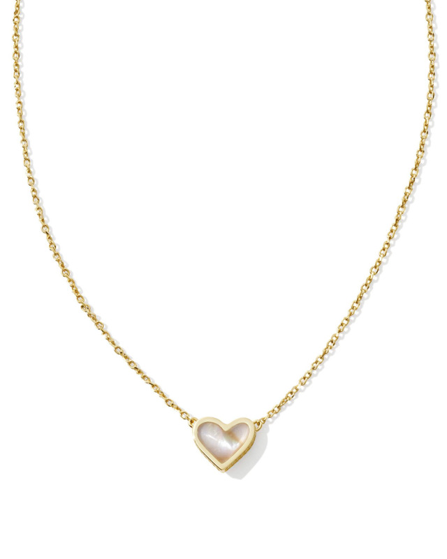 KENDRA SCOTT ARI HEART COLLECTION 14K YELLOW GOLD PLATED BRASS 19