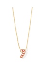 KENDRA SCOTT GOLD PLATED CANDY CANE NECKLACE WITH  IVORY MOTHER OF PEARL