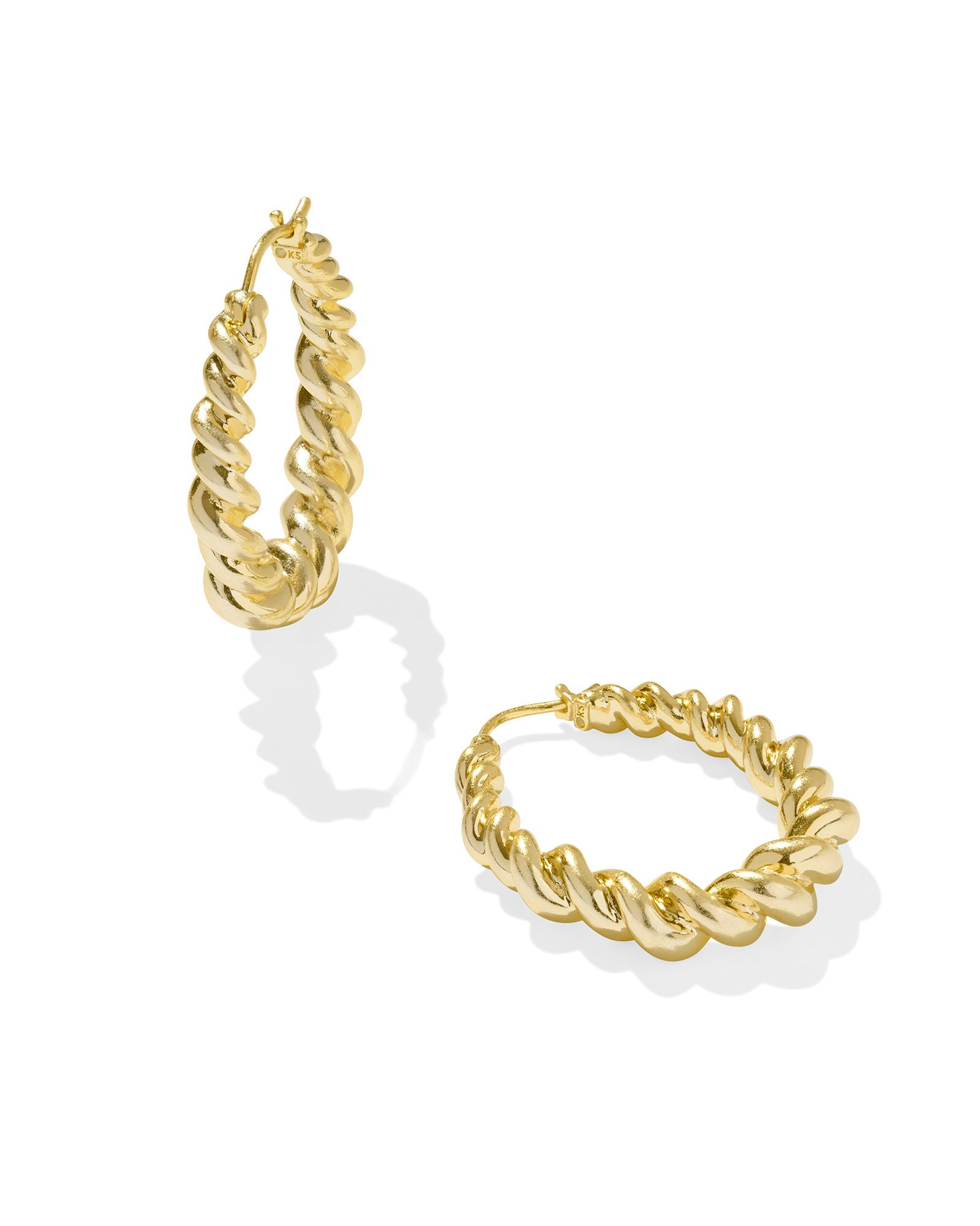 KENDRA SCOTT GOLD PLATED HAISLEY HOOP EARRINGS