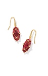 KENDRA SCOTT GOLD PLATED LINDY RAE COLLECTION DROP EARRINGS WITH RED CRYSTALS