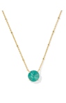 KENDRA SCOTT GOLD PLATED JOLIE COLLECTION SHORT NECKLACE WITH LIGHT KELLY GREEN ILLUSION