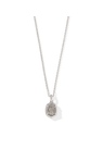 KENDRA SCOTT DAPHNE COLLECTION RHODIUM PLATED SHORT NECKLACE WITH PLATINUM DRUSY