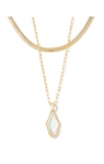 KENDRA SCOTT EVELYN COLLECTION GOLD PLATED MULTI STRAND NECKLACE WITH ROCK CRYSTAL