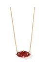 KENDRA SCOTT GOLD PLATED LINDY RAE ELISA COLLECTION NECKLACE WITH RED CRYSTALS 17