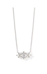 KENDRA SCOTT RHODIUM PLATED LINDY RAE ELISA COLLECTION NECKLACE WITH WHITE CRYSTALS 17