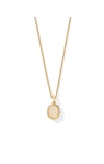 KENDRA SCOTT GOLD PLATED DAPHNE FRAMED SHORT NECKLACE WITH IRIDESCENT DRUSY