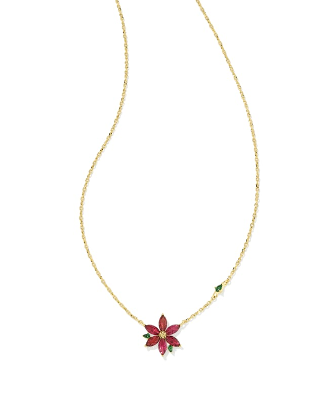 KENDRA SCOTT POINSETTIA COLLECTION 14K YELLOW GOLD PLATED BRASS 17