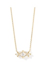 KENDRA SCOTT GOLD PLATED LINDY RAE ELISA COLLECTION NECKLACE WITH WHITE CRYSTALS 17