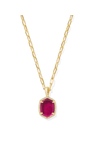 KENDRA SCOTT GOLD PLATED DAPHNE COLLECTION SHORT NECKLACE WITH BERRY MICA