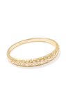 KENDRA SCOTT GOLD PLATED HOLLAND COLLECTION BANGLE BRACELET WITH WHITE CRYSTALS SIZE S/M