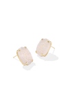 KENDRA SCOTT GOLD PLATED DAPHNE LARGE STUD EARRINGS WITH  IRIDESCENT DRUSY