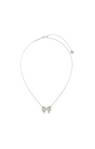 KENDRA SCOTT RHODIUM PLATED KRISTA BOW SHORT NECKLACE WITH WHITE MIX