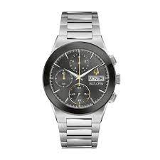 Bulova watch silver with black cheap face