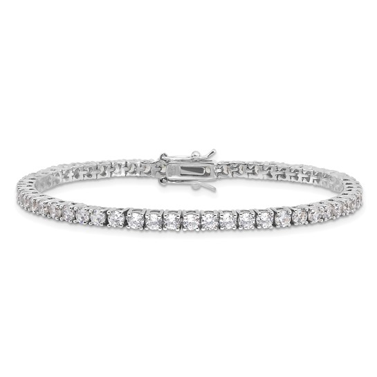 14K WHITE GOLD TENNIS DIAMOND BRACELET WITH 74 = 3.07TW ROUND H-I SI2 DIAMONDS   (6.94 GRAMS)