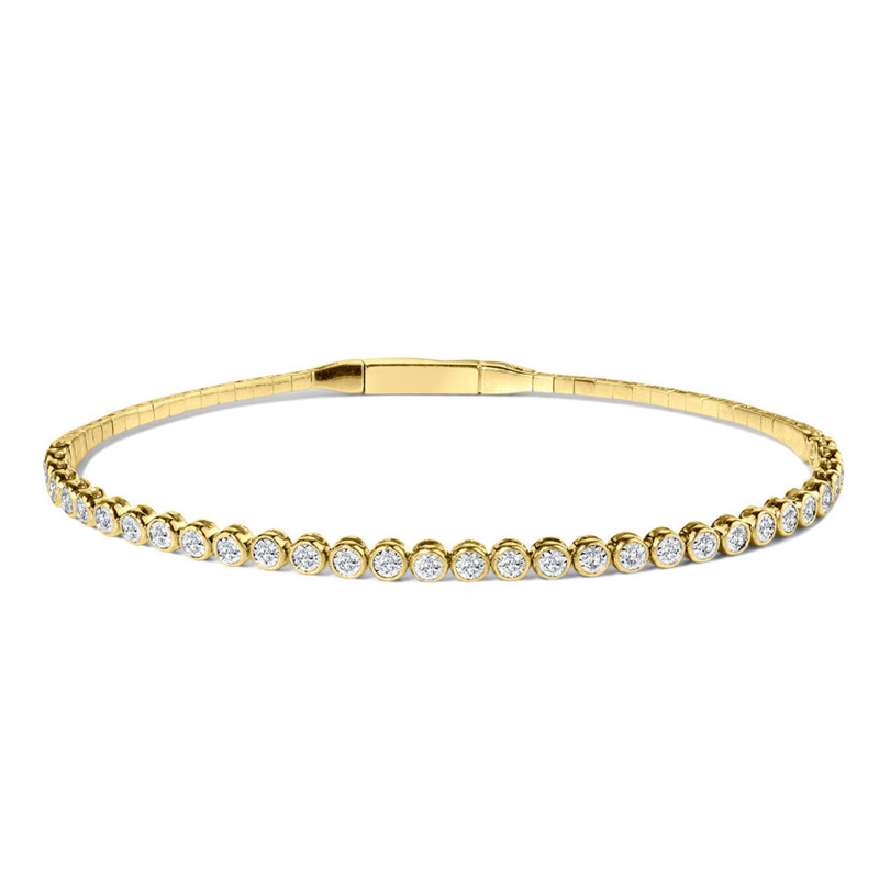 Diamond Flexible Bangle Bracelet